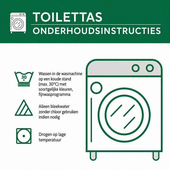 Wietske - Gewatteerde toilettas Busje en Gekleurde Paddenstoelen